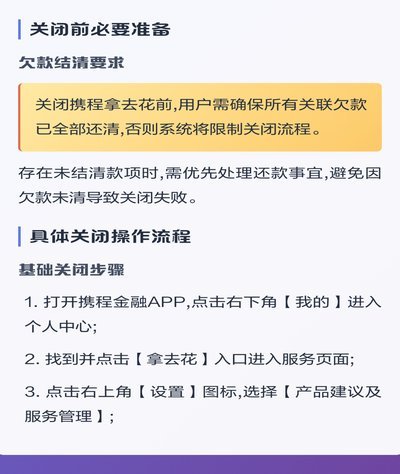 携程拿去花如何提前还款